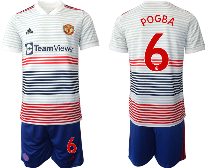 Men 2022-2023 Club Manchester United away white 6 Adidas Soccer Jersey